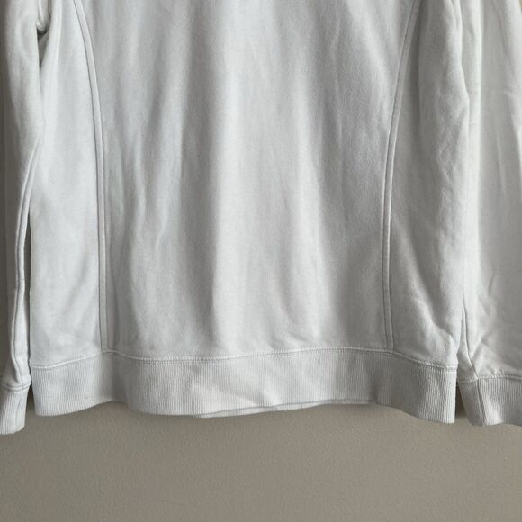 Vineyard Vines Womens Pullover 1/4 Zip Fleece Jacket Back Detail Sz Small White - Picture 7 of 12